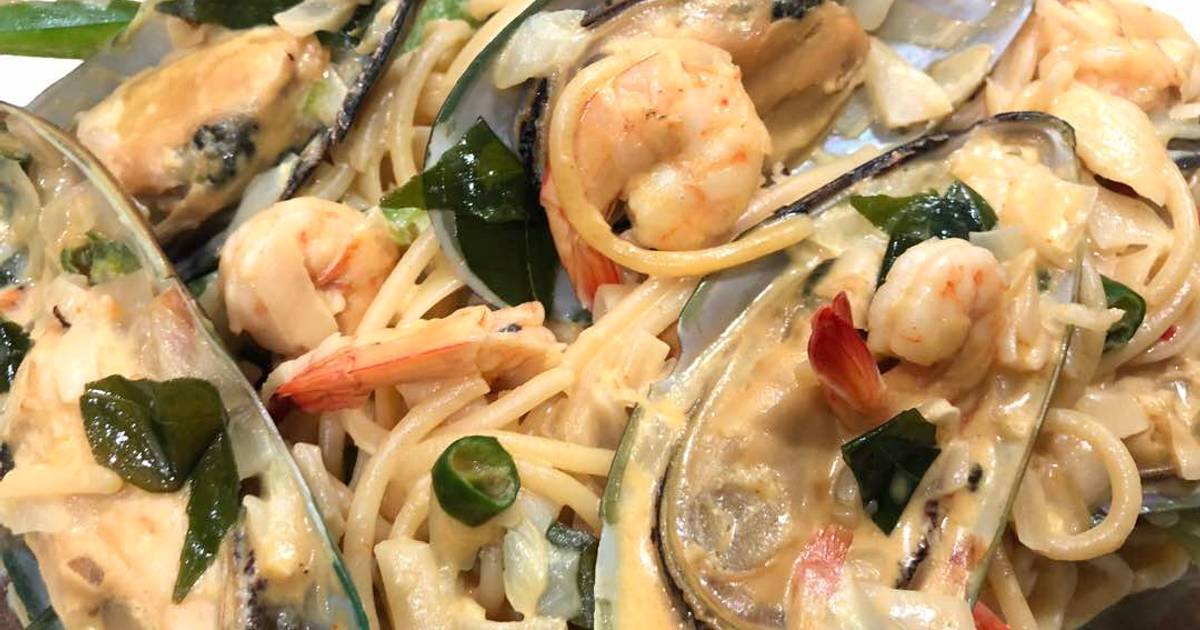 Resipi Spaghetti Seafood Buttermilk #DapurAzahZara oleh 