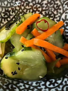 A picture of Cucumber 🥒 Wakame Seaweed Salad.