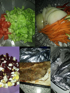 Una foto de Cima al horno con vegetales