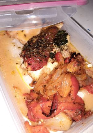 Una foto de Pechuga rellena de queso y espinacas