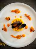 RISOTTO CAROTE, ZAFFERANO E COZZE