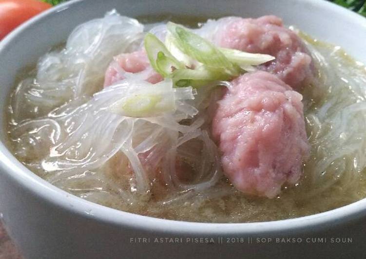 Sop Bakso Cumi Soun