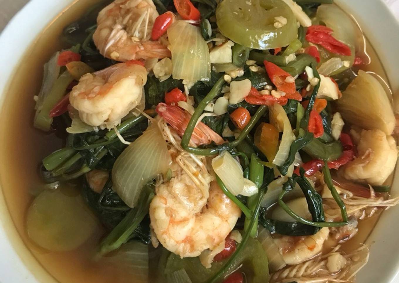 Tumis Kangkung Ber-Udang������������