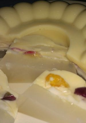 Foto resep Milk pudding with fruit