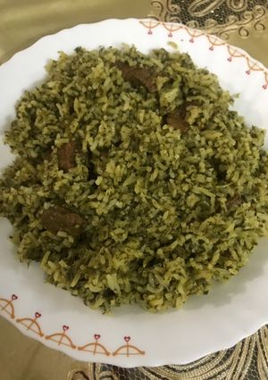 عکسی از دستور سبزى پلو