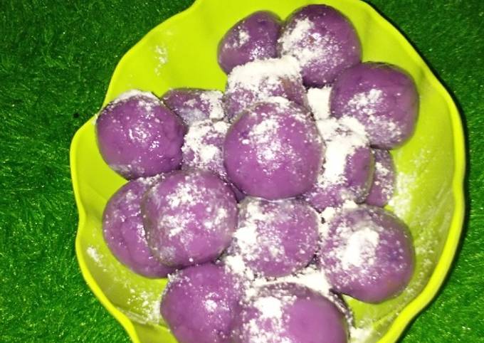 Resep Klepon Ubi Ungu Isi Gula Merah Oleh Nana Septiana Cookpad