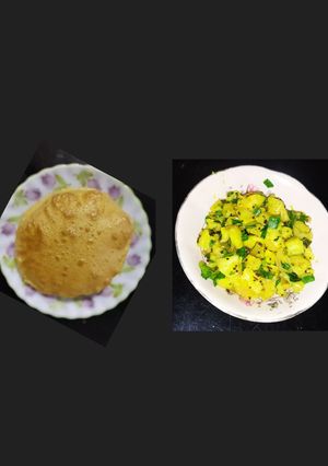 A picture of Puri Bhaji.