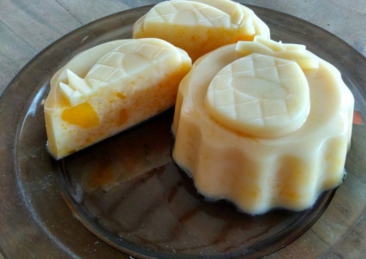 Langkah Mudah untuk Membuat Puding susu-mangga Anti Gagal