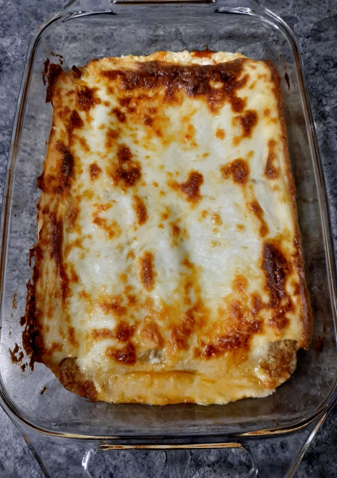 Una foto de Canelones de carne de pollo
