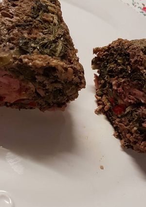 Una foto de Pan de carne y acelga. (Bajas calorías)