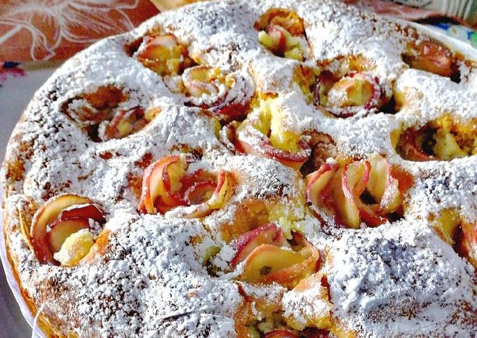 Ricetta di Veloce Torta con rose di mele 🍎