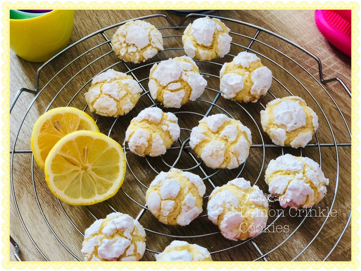 Resep Lemon Crinkle cookies Anti Gagal