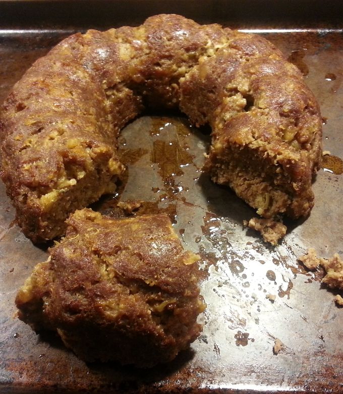 A picture of Stuffing meatloaf.