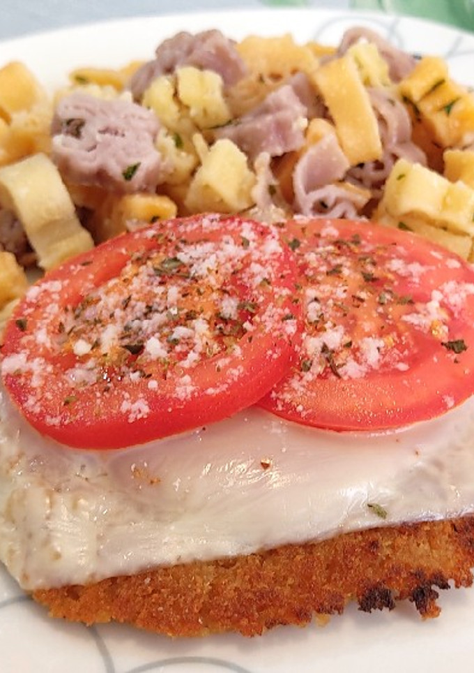 Una foto de Milanesa de soja a la Napolitana