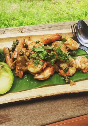 รูปของ กุ้งผัดกระเทียมพริกไทย