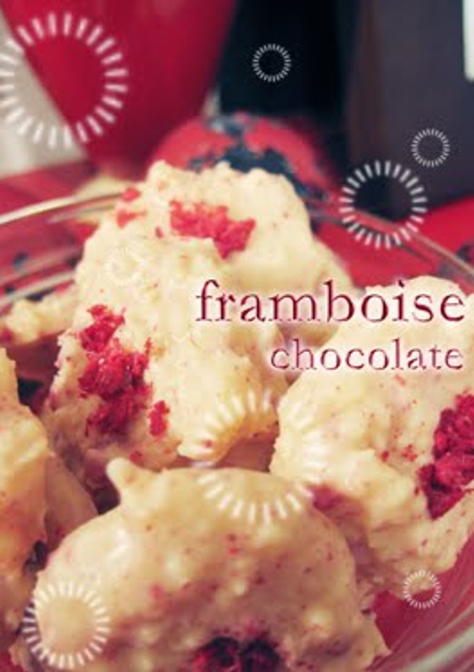 A picture of Simple Raspberry Chocolates For Valentines Day.