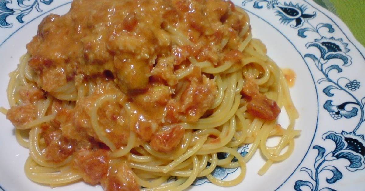 Simple Crab Meat Tomato Cream Pasta Recipe by cookpad.japan Cookpad