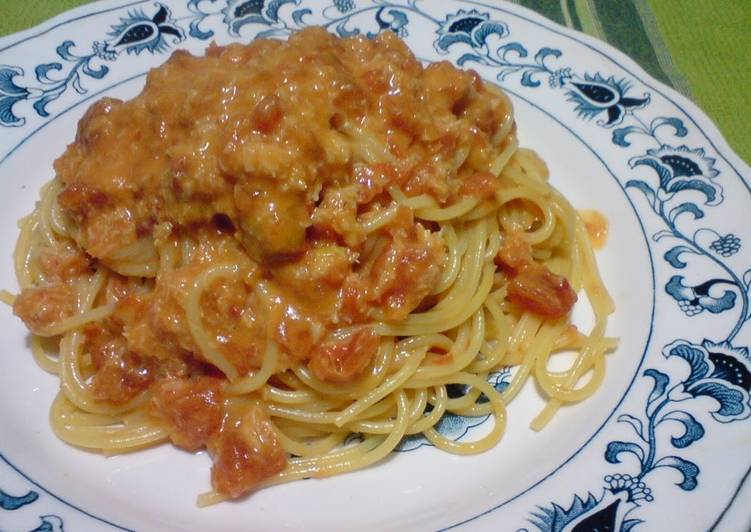 Easiest Way to Simple Crab Meat Tomato Cream Pasta
