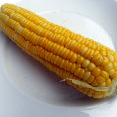 A picture of Corn On The Cob With Butter And Salt.