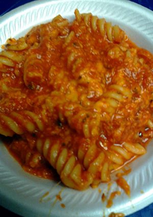 A picture of simple sauce pasta.