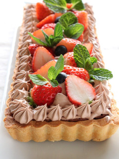 A picture of For Valentine's Day Chocolate Tart.