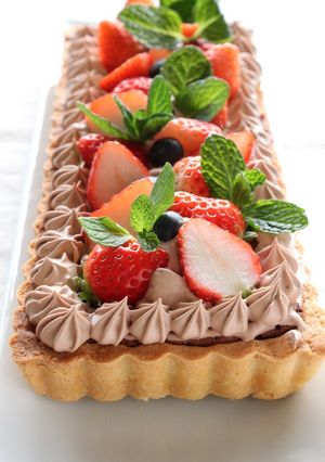 A picture of For Valentine's Day Chocolate Tart.