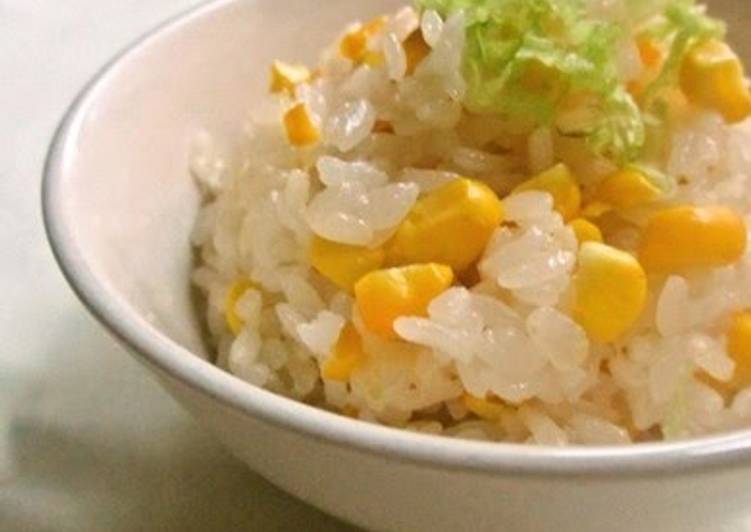 Recipe of Homemade Rice Cooked with Corn