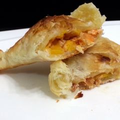 A picture of Salmon And Peach Puff Pastry Snack.