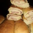Pan casero relleno jamón y queso 😊(con grasa)