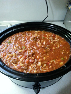 A picture of Crock Pot Chili-4 Different Meats.