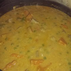 A picture of Pork n sweet potato Panaeng Curry.