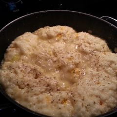 A picture of Best ever leftover chicken or turkey and dumplings.