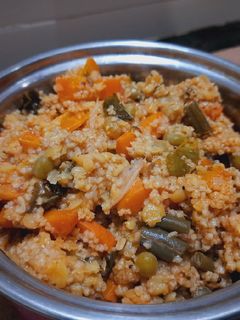 தினை வெஜ் தேங்காய் பால் சாதம்(veg thinai sadam recipe in tamil) செய்முறை முக்கிய புகைப்படம்