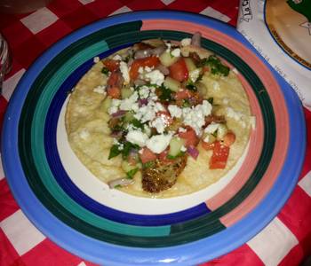 Popular Recipe Fish tacoz wcucumber Pico de gallo Delicious