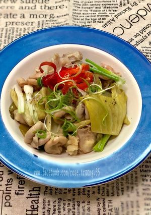 Hình của món Dồi Trường Xào Cải Chua.