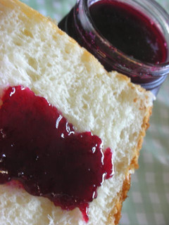 A picture of Blueberry Jam, Made in the Microwave.
