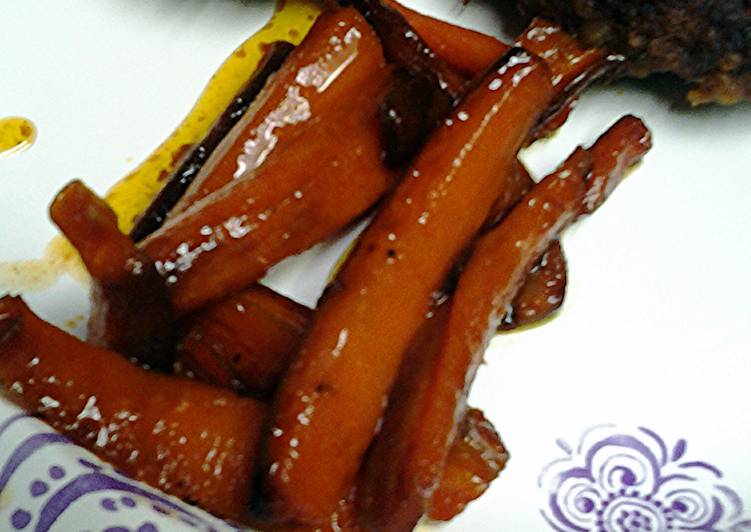 Pan roasted carrot sticks stove top