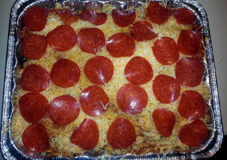 How to Make Favorite pepperoni spaghetti bake