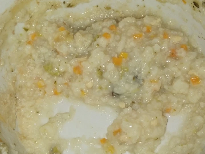 Langkah Mudah untuk Membuat Resep Mpasi 13 Bln Menu 3Bintang Bubur ayam wortel brokoli Slowcoocker yang Bikin Ngiler Anti Ribet, Uenak Banget