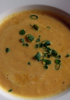 Una foto de Crema de pejibaye