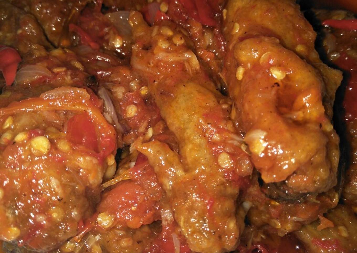Ayam krispi balado