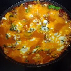 A picture of lazy lasagna.