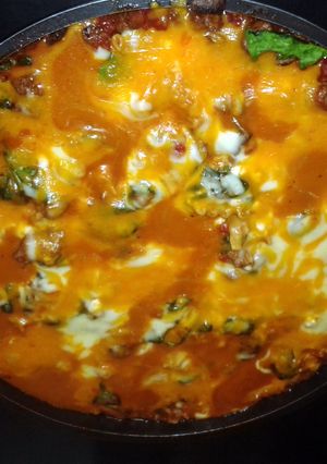 A picture of lazy lasagna.