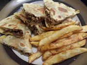 A picture of beef quesadilla