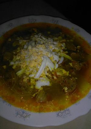 Una foto de Sopa "cubierta"