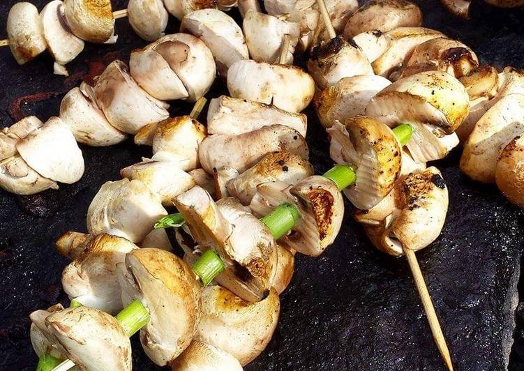 Recipe of Homemade Grilled mushrooms on a stick