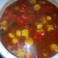 A picture of Baby corn hot and sweet curry.