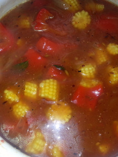 A picture of Baby corn hot and sweet curry.