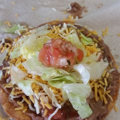 A picture of Bean Tostadas.