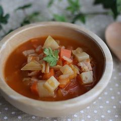 A picture of Easy Minestrone Packed with Vegetables.
